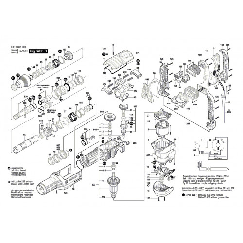 Запчасти для перфоратора Bosch GBH 8-45DV